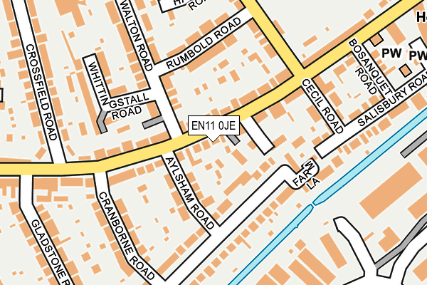 EN11 0JE map - OS OpenMap – Local (Ordnance Survey)