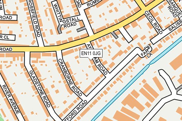 EN11 0JG map - OS OpenMap – Local (Ordnance Survey)