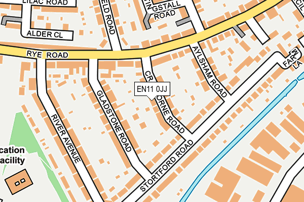 EN11 0JJ map - OS OpenMap – Local (Ordnance Survey)