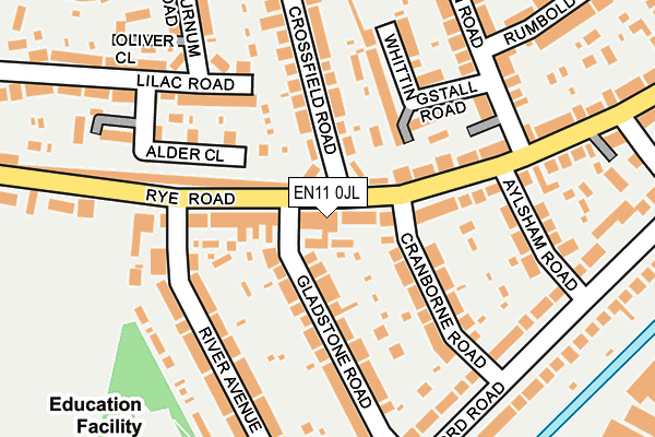 EN11 0JL map - OS OpenMap – Local (Ordnance Survey)