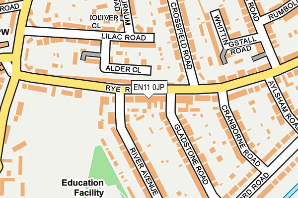 EN11 0JP map - OS OpenMap – Local (Ordnance Survey)