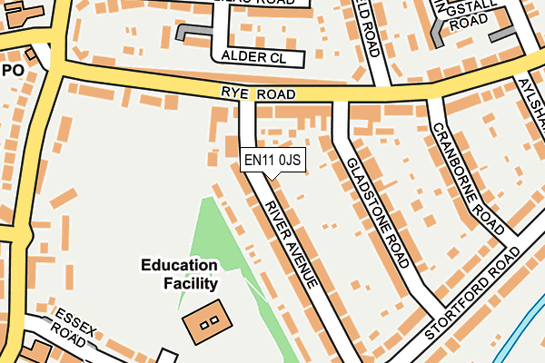 EN11 0JS map - OS OpenMap – Local (Ordnance Survey)