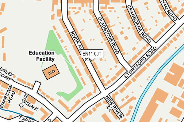EN11 0JT map - OS OpenMap – Local (Ordnance Survey)