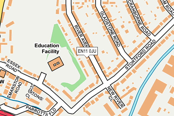 EN11 0JU map - OS OpenMap – Local (Ordnance Survey)