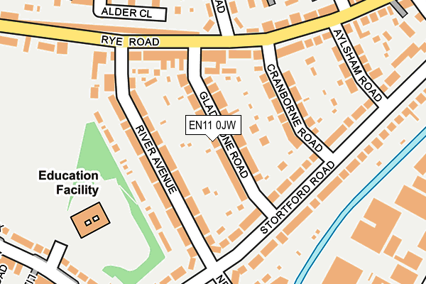 EN11 0JW map - OS OpenMap – Local (Ordnance Survey)