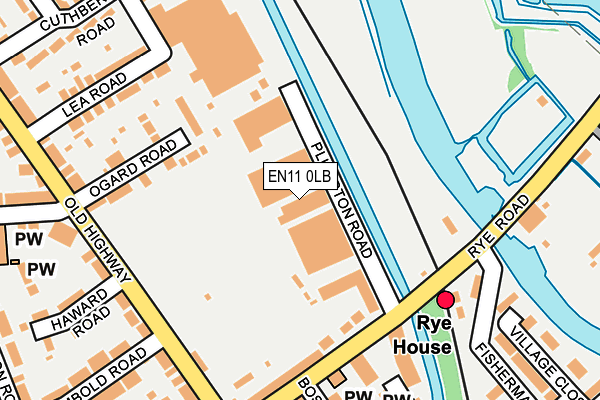 EN11 0LB map - OS OpenMap – Local (Ordnance Survey)