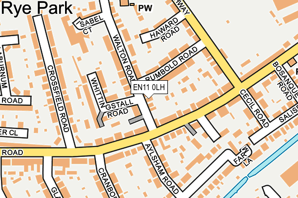 EN11 0LH map - OS OpenMap – Local (Ordnance Survey)