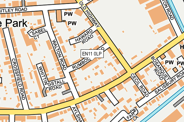 EN11 0LP map - OS OpenMap – Local (Ordnance Survey)