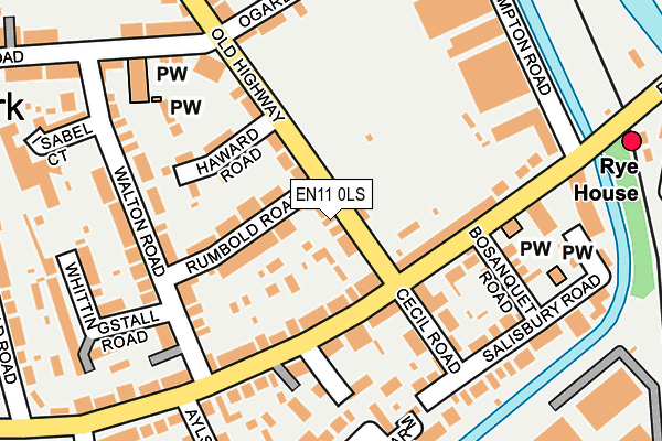 EN11 0LS map - OS OpenMap – Local (Ordnance Survey)