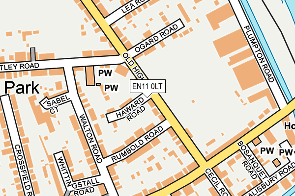 EN11 0LT map - OS OpenMap – Local (Ordnance Survey)