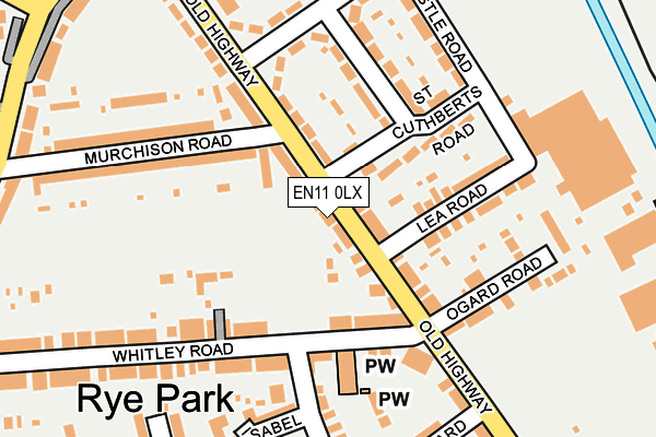 EN11 0LX map - OS OpenMap – Local (Ordnance Survey)