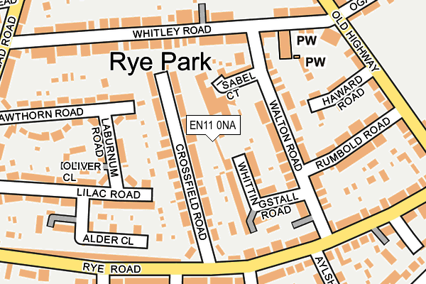 EN11 0NA map - OS OpenMap – Local (Ordnance Survey)