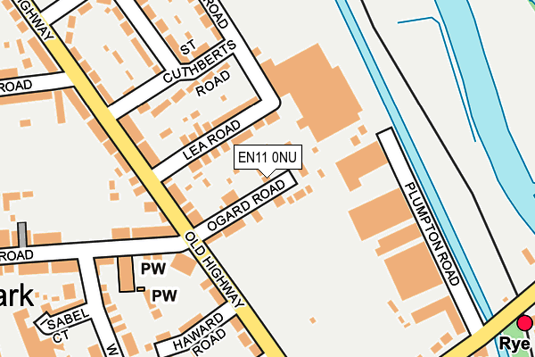 EN11 0NU map - OS OpenMap – Local (Ordnance Survey)