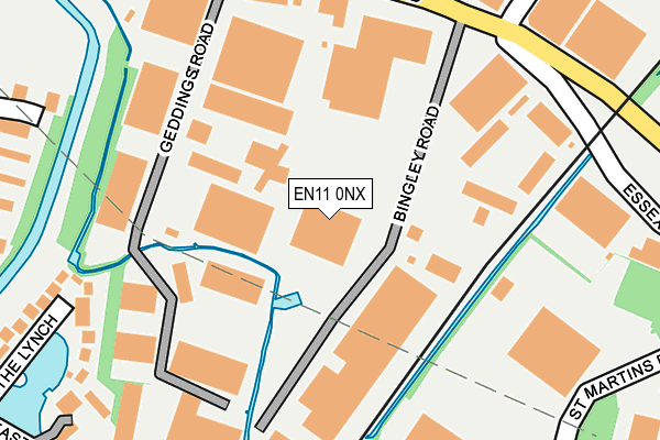 EN11 0NX map - OS OpenMap – Local (Ordnance Survey)