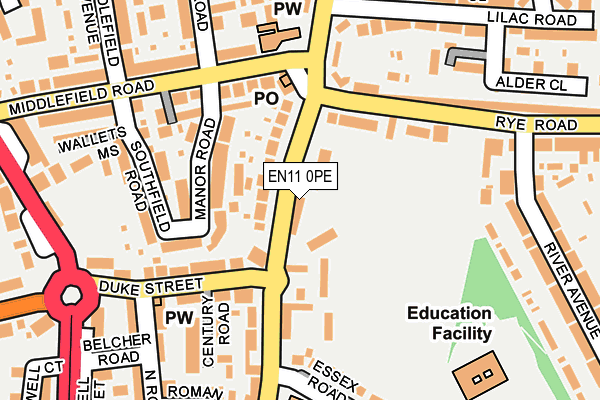 EN11 0PE map - OS OpenMap – Local (Ordnance Survey)