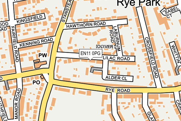 EN11 0PG map - OS OpenMap – Local (Ordnance Survey)