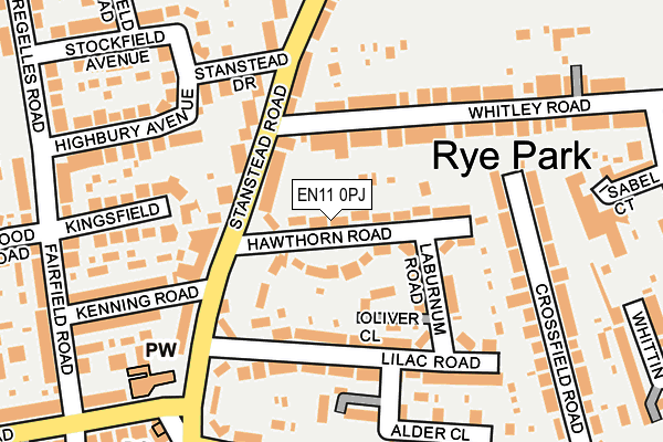 EN11 0PJ map - OS OpenMap – Local (Ordnance Survey)