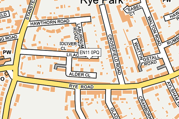 EN11 0PQ map - OS OpenMap – Local (Ordnance Survey)