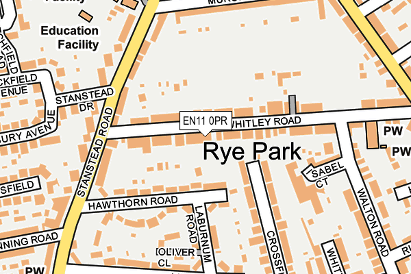 EN11 0PR map - OS OpenMap – Local (Ordnance Survey)