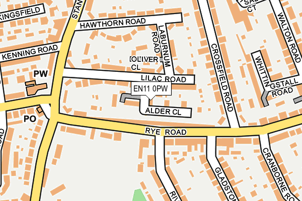 EN11 0PW map - OS OpenMap – Local (Ordnance Survey)