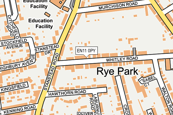 EN11 0PY map - OS OpenMap – Local (Ordnance Survey)