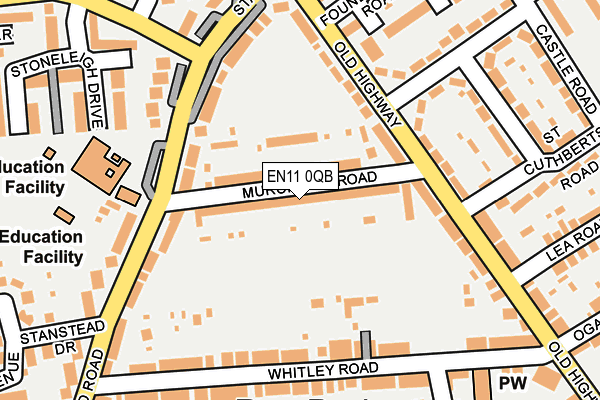 EN11 0QB map - OS OpenMap – Local (Ordnance Survey)