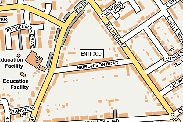 EN11 0QD map - OS OpenMap – Local (Ordnance Survey)