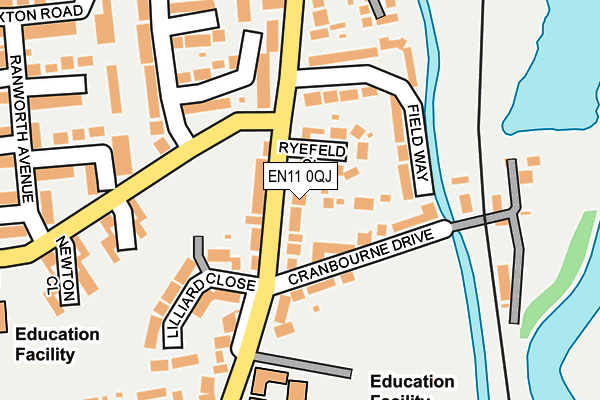EN11 0QJ map - OS OpenMap – Local (Ordnance Survey)