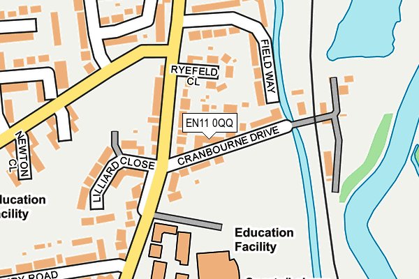 EN11 0QQ map - OS OpenMap – Local (Ordnance Survey)