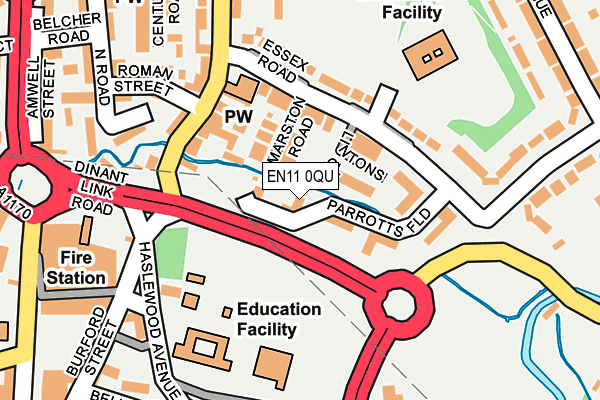 EN11 0QU map - OS OpenMap – Local (Ordnance Survey)