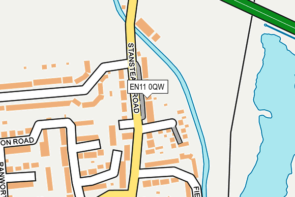 EN11 0QW map - OS OpenMap – Local (Ordnance Survey)