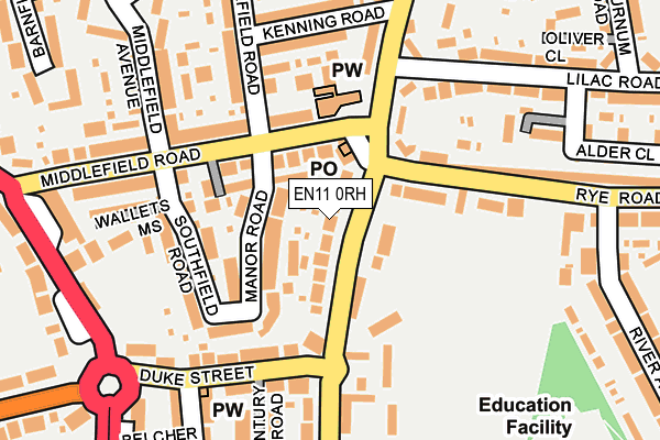 EN11 0RH map - OS OpenMap – Local (Ordnance Survey)