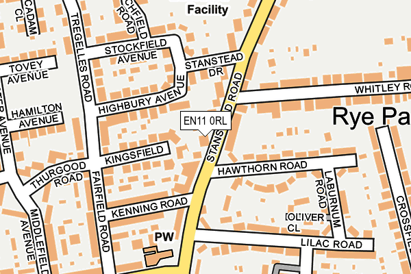 EN11 0RL map - OS OpenMap – Local (Ordnance Survey)