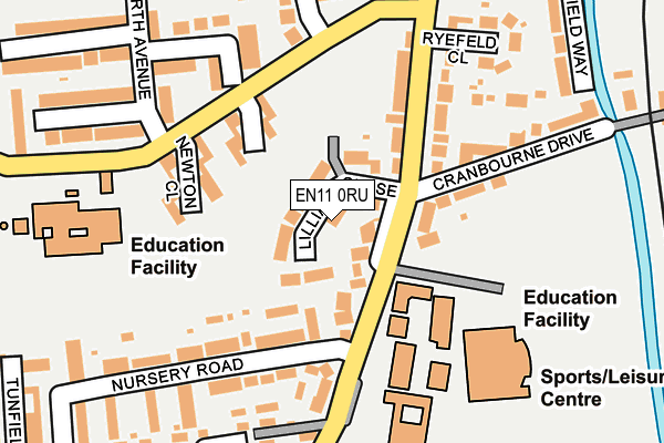 EN11 0RU map - OS OpenMap – Local (Ordnance Survey)