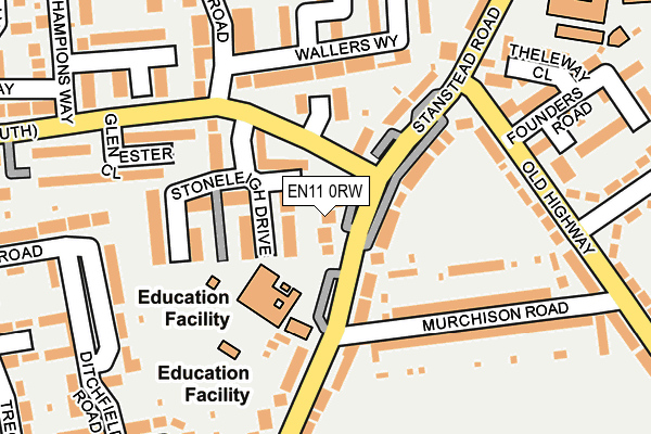 EN11 0RW map - OS OpenMap – Local (Ordnance Survey)