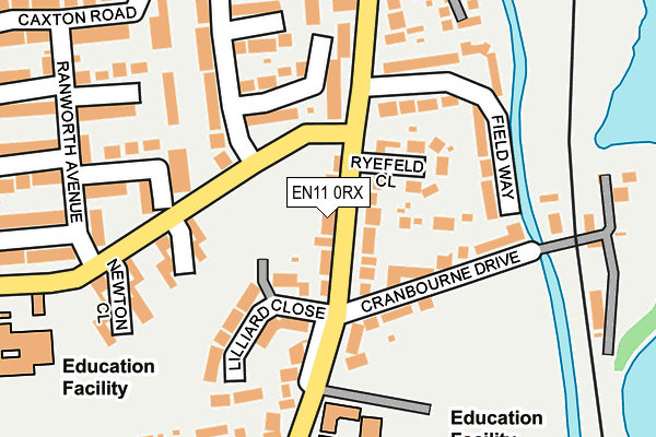 EN11 0RX map - OS OpenMap – Local (Ordnance Survey)