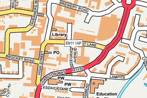 EN11 1AP map - OS OpenMap – Local (Ordnance Survey)