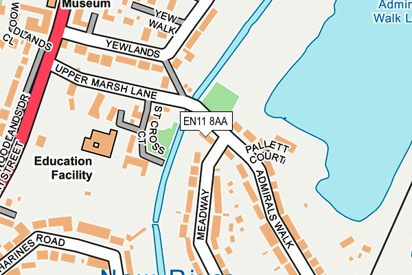 EN11 8AA map - OS OpenMap – Local (Ordnance Survey)