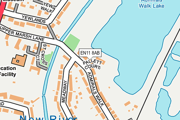 EN11 8AB map - OS OpenMap – Local (Ordnance Survey)