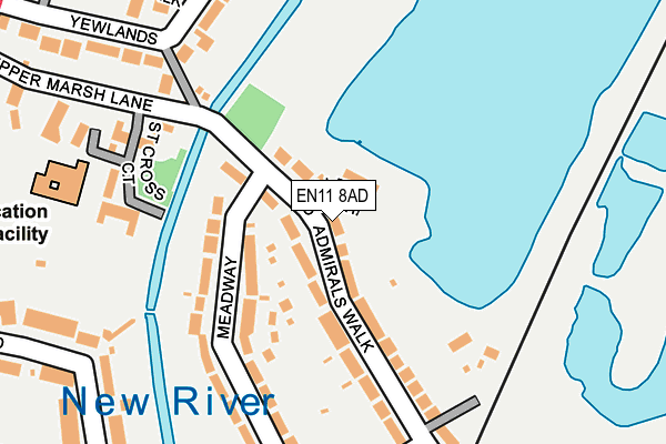 EN11 8AD map - OS OpenMap – Local (Ordnance Survey)