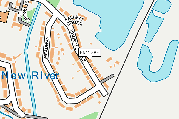 EN11 8AF map - OS OpenMap – Local (Ordnance Survey)