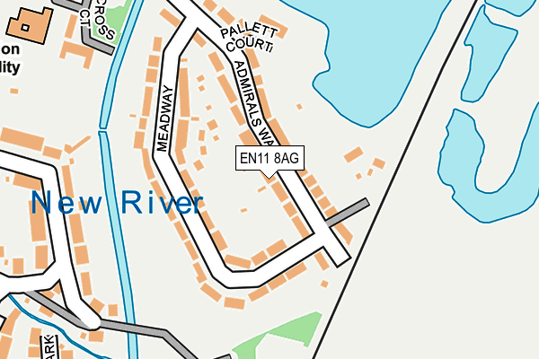 EN11 8AG map - OS OpenMap – Local (Ordnance Survey)