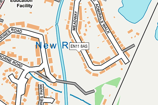 EN11 8AS map - OS OpenMap – Local (Ordnance Survey)