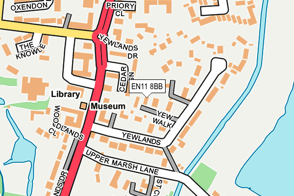 EN11 8BB map - OS OpenMap – Local (Ordnance Survey)