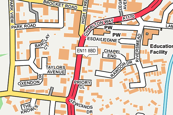 EN11 8BD map - OS OpenMap – Local (Ordnance Survey)