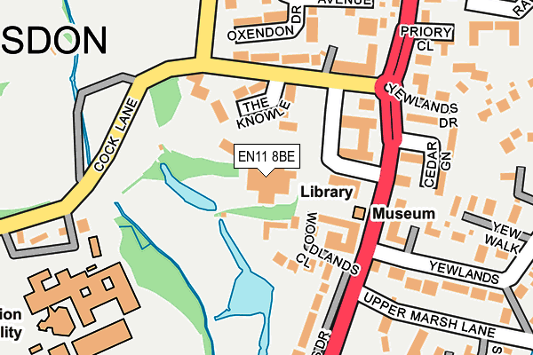 EN11 8BE map - OS OpenMap – Local (Ordnance Survey)