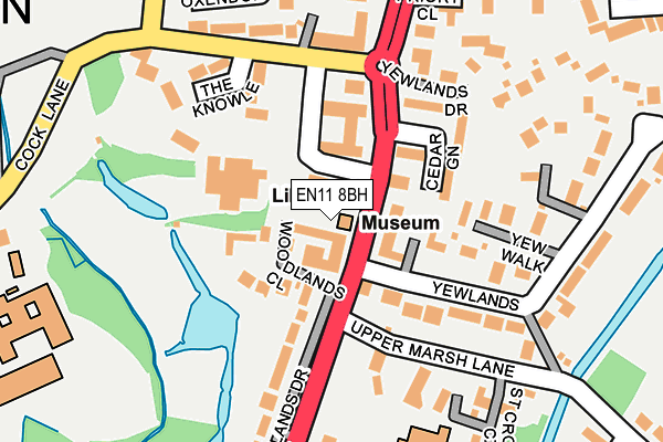 EN11 8BH map - OS OpenMap – Local (Ordnance Survey)