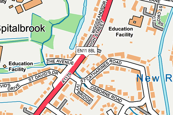 EN11 8BL map - OS OpenMap – Local (Ordnance Survey)