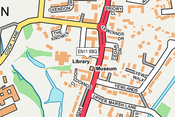 EN11 8BQ map - OS OpenMap – Local (Ordnance Survey)