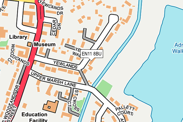 EN11 8BU map - OS OpenMap – Local (Ordnance Survey)